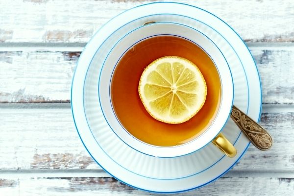 earl grey tea with lemon