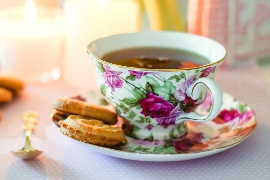 Earl Grey tea in a cup