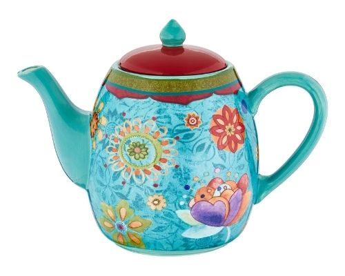 Certified International Tunisian Sunset Ceramic Teapot