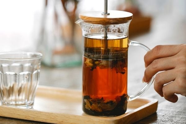 tea in a French press