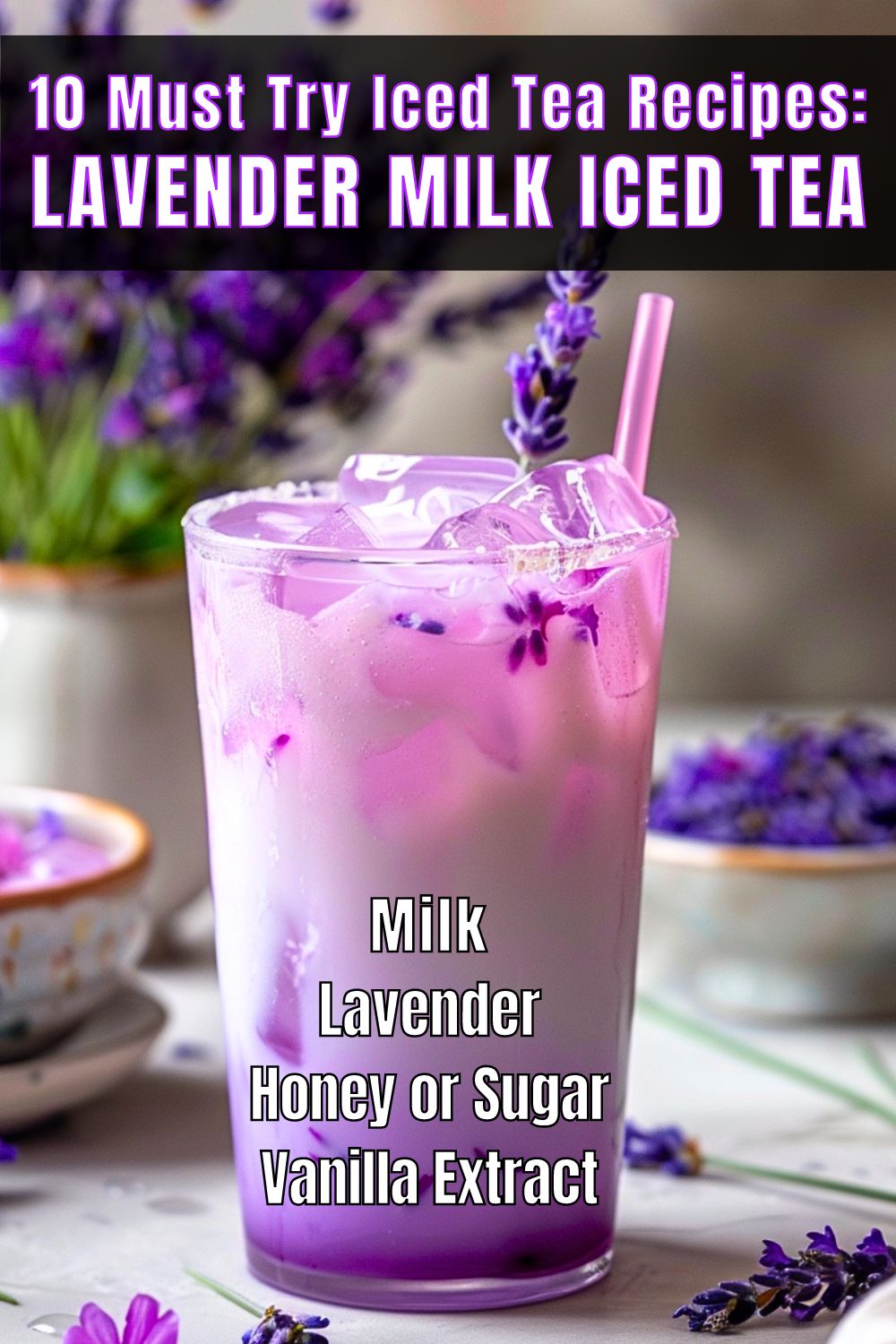 Iced Tea Recipes Lavender Milk Iced Tea