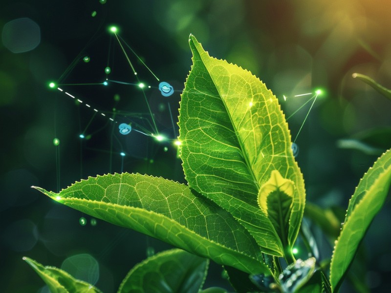 tea leaves monitored by smart sensors