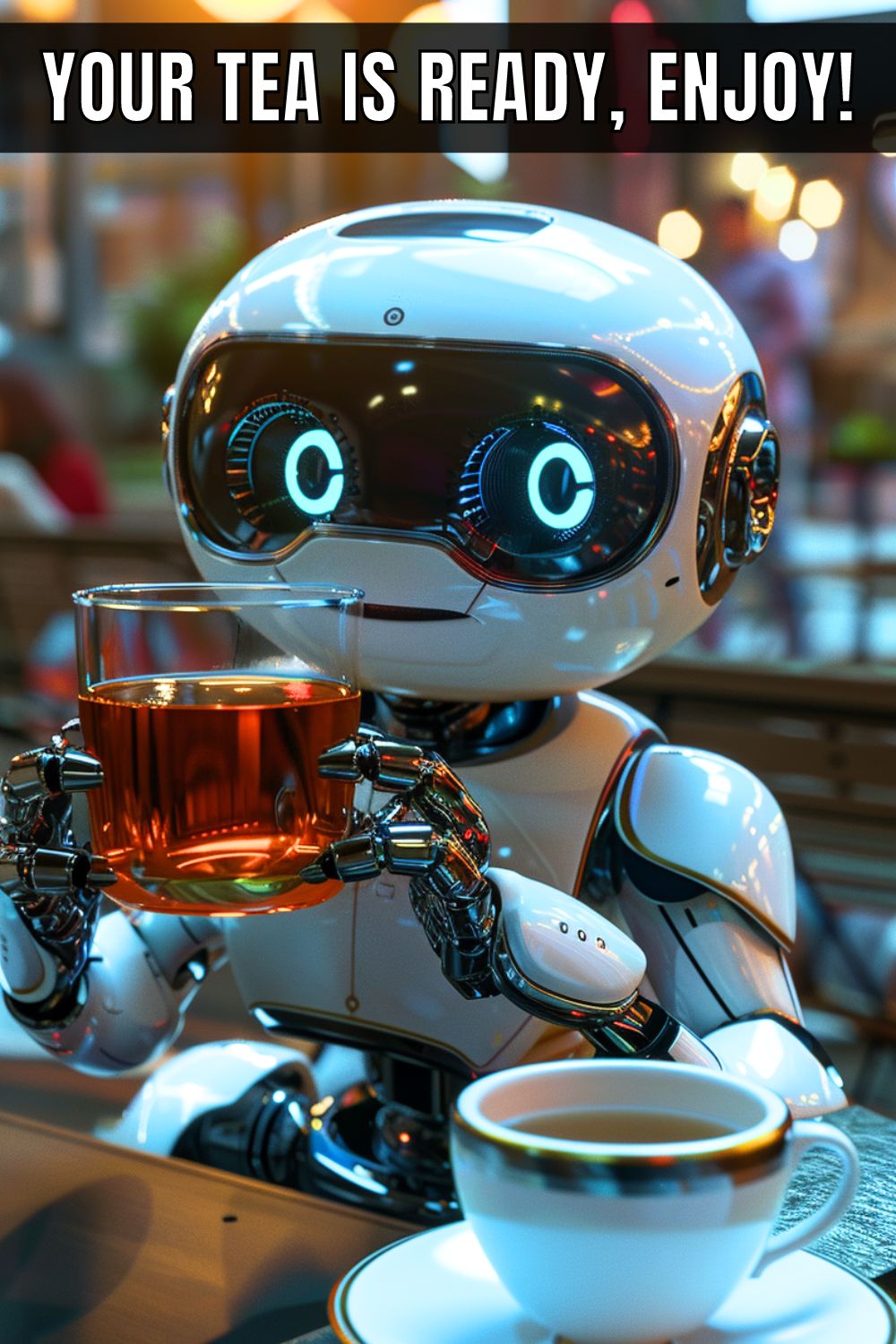 the future of tea: a robot serving a cup of tea